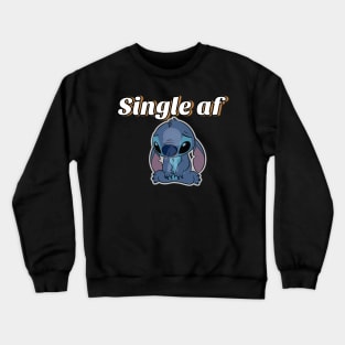 A sad, single,lonely Stitch Crewneck Sweatshirt